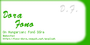 dora fono business card